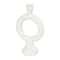 CosmoLiving by Cosmopolitan 9" Black & White Ceramic Geometric Ring Taper Candle Holder Set